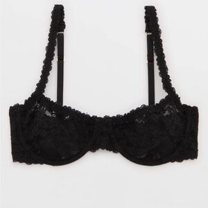 Aerie Black Lace Underwire Bra
